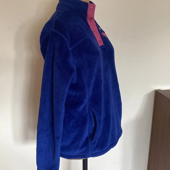 Patagonia girls XXL (womens small) Synchilla Fleecw blue pink great condition - Picture 3 of 6